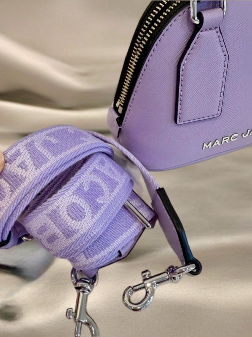 Marc Jacobs Lavender Dome Satchel with Silver Hardware - Picture 6 of 8
